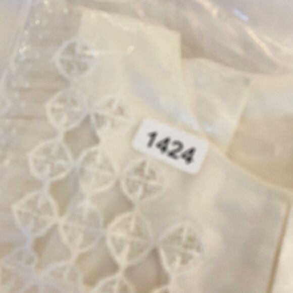 1424 3.1 Phillip Lim Size 10 Whit Lace Yoke Blouse Sleeveless New - Picture 10 of 10